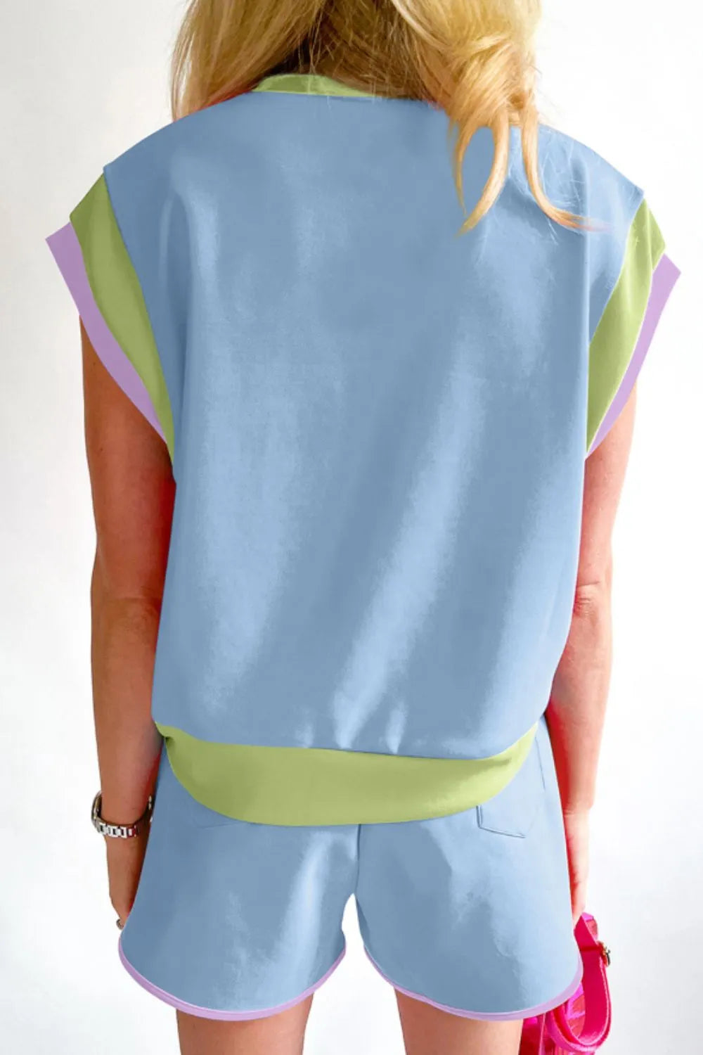 Outfit Set HAPPY EASTER Sequin Round Neck Top and Short Set b404a9ab-b6e0-408b-b3d5-3d6716293cfa-Max-Origin Trendsi