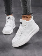 Women's Sneakers Star Pattern Lace Up Pu Leather Flat Shoes b44a206631a94e829482c9c3a4f46725-Max-Origin Trendsi