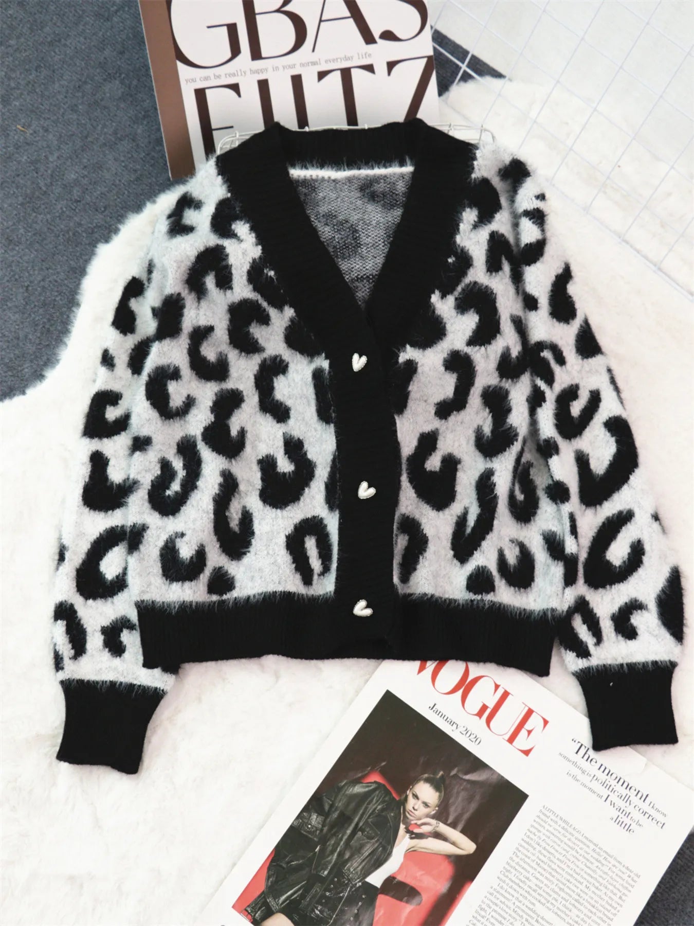 Women's Cardigan Leopard Fuzzy Button Up Long Sleeve b4795214e2b0459ea672e12709d3a66d-Max-Origin Trendsi