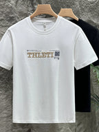 Men's Cotton T-Shirt Letter Graphic Short Sleeve Top Tees M-5XL White b484f41ed4224742987fc7c3c85b790e-Max-Origin Trendsi