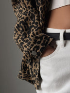 Leopard Denim Shirt Cotton Women Button Up Long Sleeve Top b496e8d8-e65b-4a42-b4f5-7ca2badafb6f-Max Trendsi