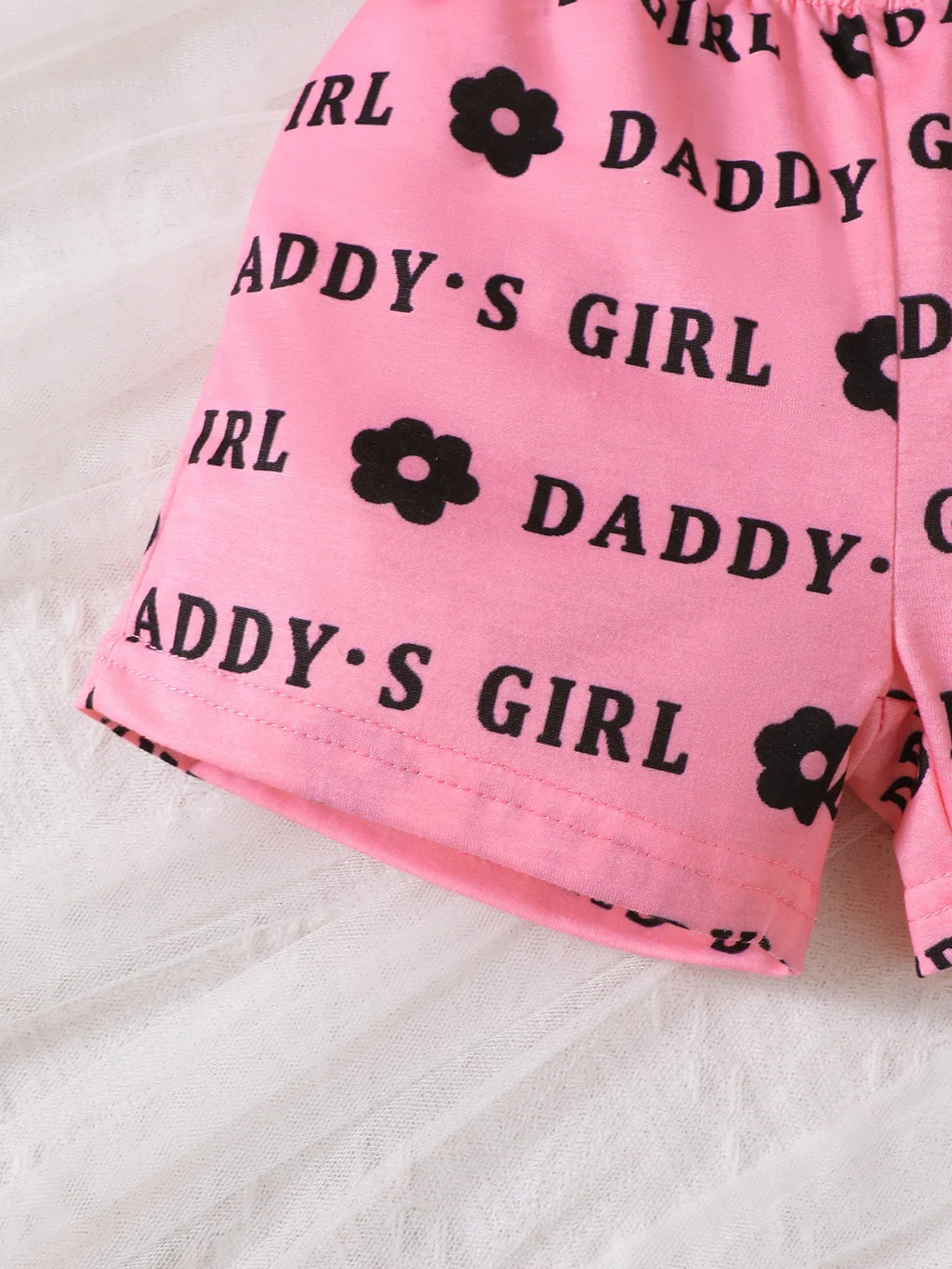 Girl Children's Pink Set Headband Letter Ruffle Sleeve Top and Shorts 3-Piece b4d2b82b-00be-4b4d-b770-60bc2c8f93c5-Max-Origin Trendsi