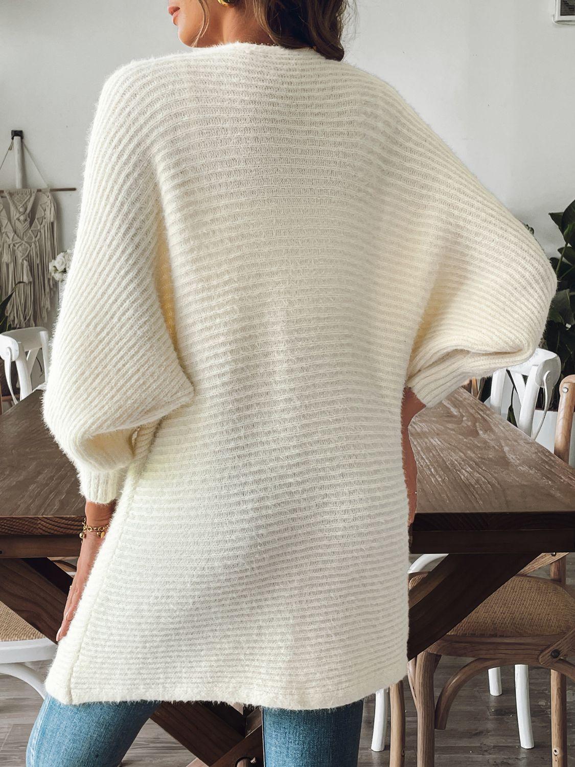 Open Front Cardigan Long Sleeve Casual Soft Solid Knitwear b4e3b4ae-3cdd-4386-89a2-0c8b75a0ca2a-Max Trendsi