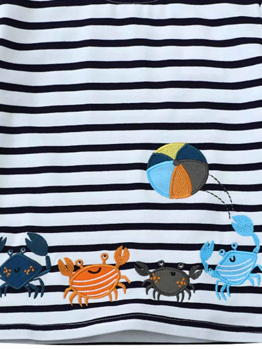 Children's Crab Striped Crew Neck T-Shirt b55ec174-62d8-43a7-a683-720527b58adb-Max-Origin Trendsi