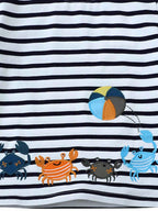 Children's Crab Striped Crew Neck T-Shirt b55ec174-62d8-43a7-a683-720527b58adb-Max-Origin Trendsi