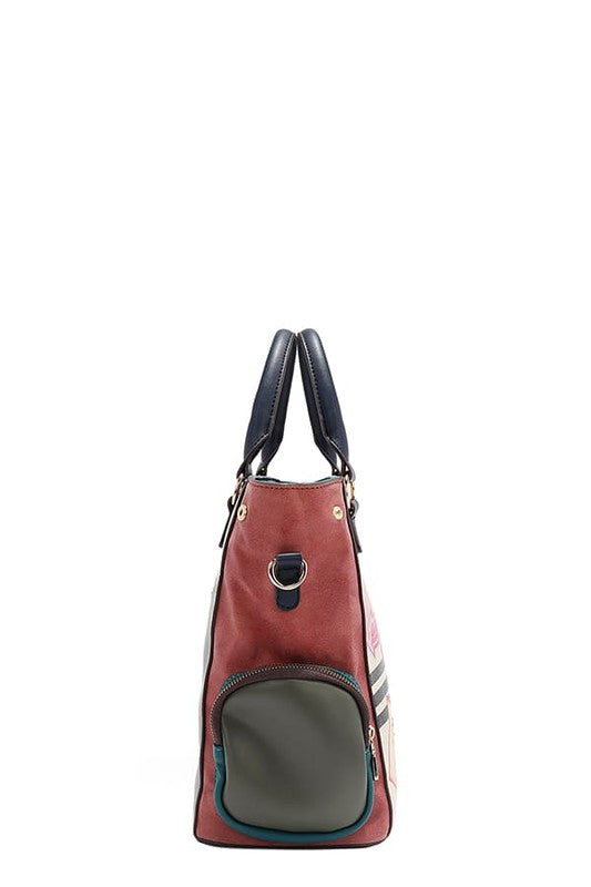 Nicole Lee USA Handbag Eco-Leather Medium with Side Pockets b56e3c88-744e-44bb-9927-19c7ca90e6db-Max Trendsi