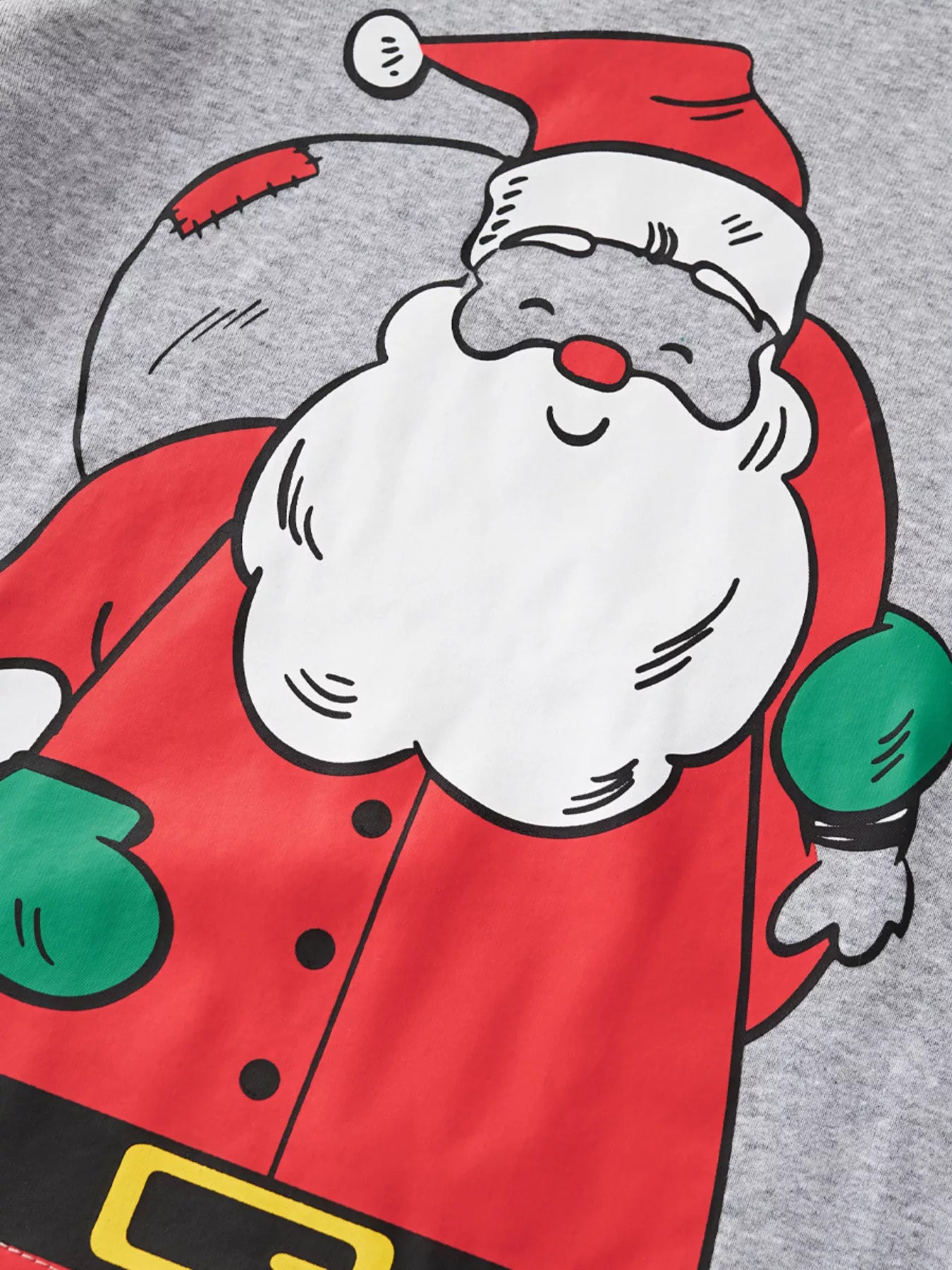 Children's Pajama Set Christmas Santa Round Neck Light Gray 2 Pcs b5a4393baf9c4f8ab320edbf66965756-Max-Origin Trendsi