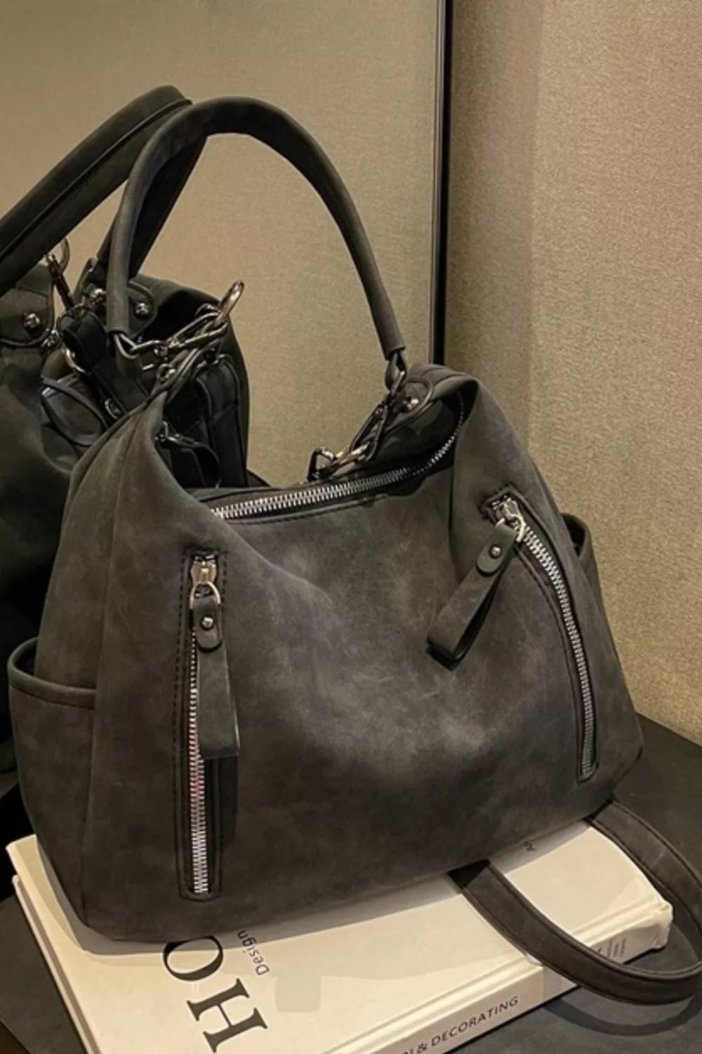 Women's Crossbody Bag Pu Leather Zipper Details Adjustable Strap Medium b5c242d8-bde4-4583-bb22-2c5b8407a8cc-Max-Origin Trendsi