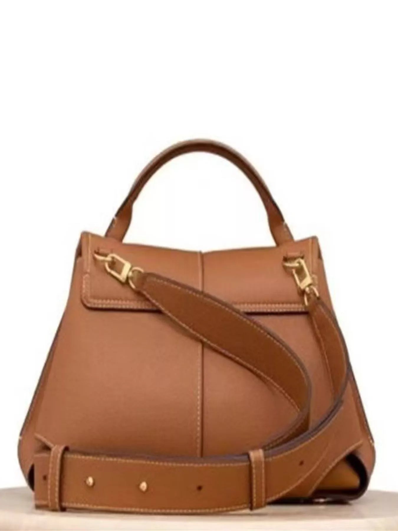 Women's Crossbody Bag Cowhide Leather Top Handle Caramel Handbag b5e47750-75f5-483f-98cd-030100078de5-Max-Origin Trendsi