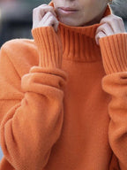 Turtleneck Women Sweater Basic Solid Oversized Long Sleeve Soft Knit Acrylic b5f8f00c-4019-43c1-96f5-77d605d8351a-Max Trendsi