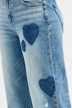 RISEN Women's Jeans Mid Rise Fit-boyfriend Heart Shade Light Washed Denim b6607000c8664a8a8e2aac108c1f4ef6-Max-Origin Trendsi