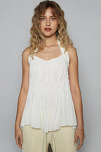 POL Sleeveless Top Backless Halter Off White with Smocking Shirring Detail b6818cd4-63c0-4503-8a92-2f205325dbab-Max-Origin Trendsi