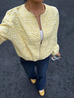 Textured Zip-Up Jacket