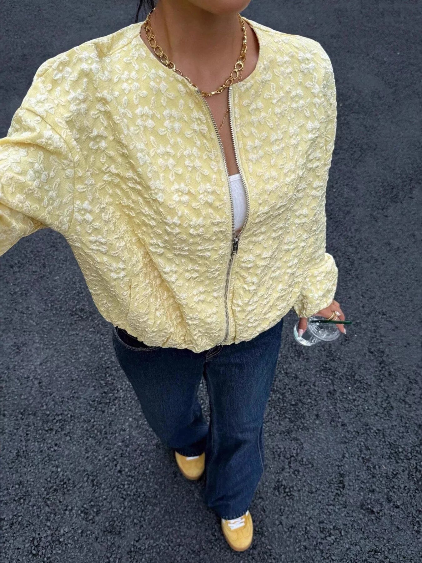 Textured Zip-Up Jacket