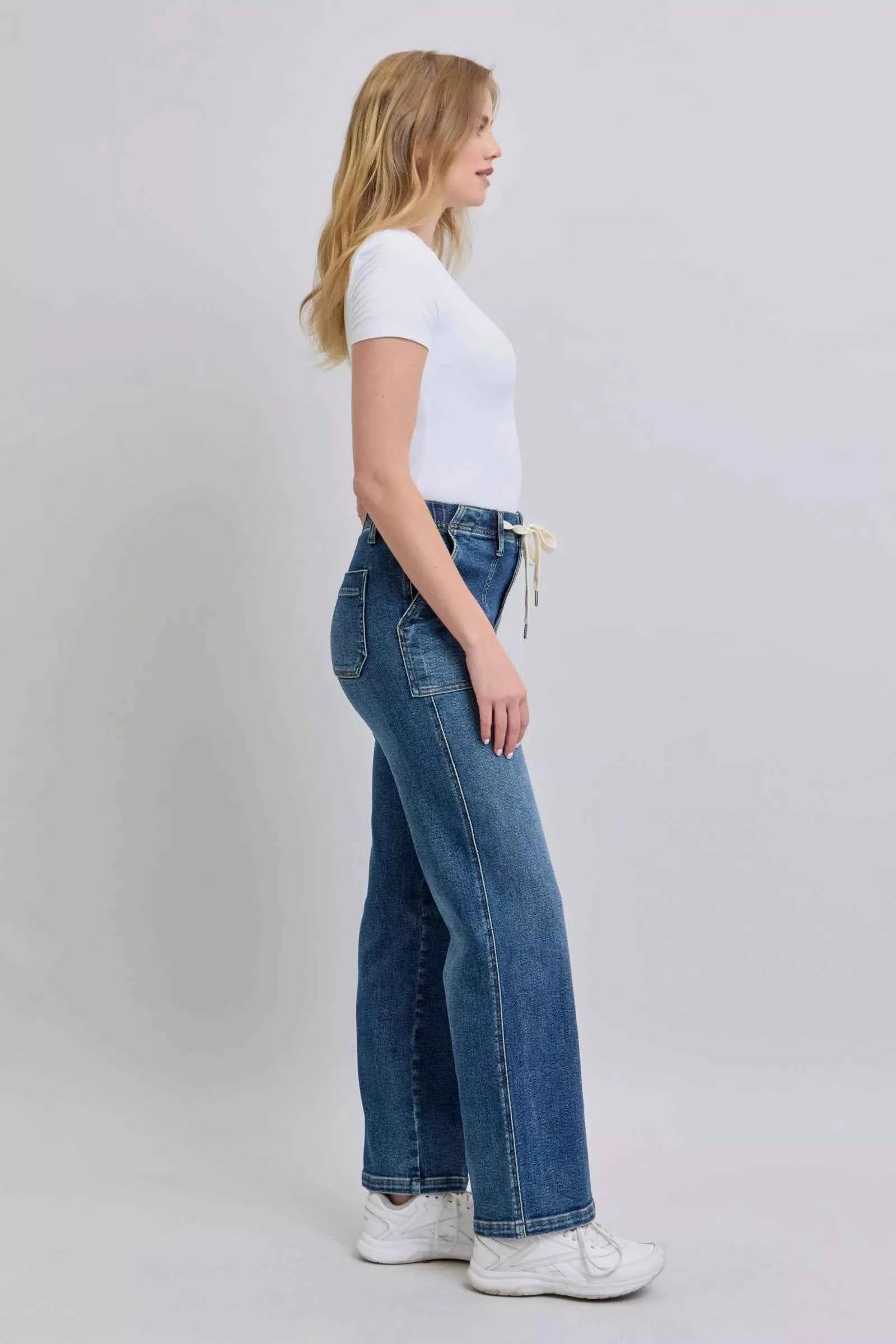 Judy Blue Straight Jeans Drawstring High Waist with Front Pockets b6b2e950-651b-411b-8375-4dfcc1ba08f2-Max-Origin Trendsi