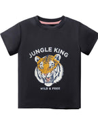 Children's Jungle King Tiger Graphic T-Shirt