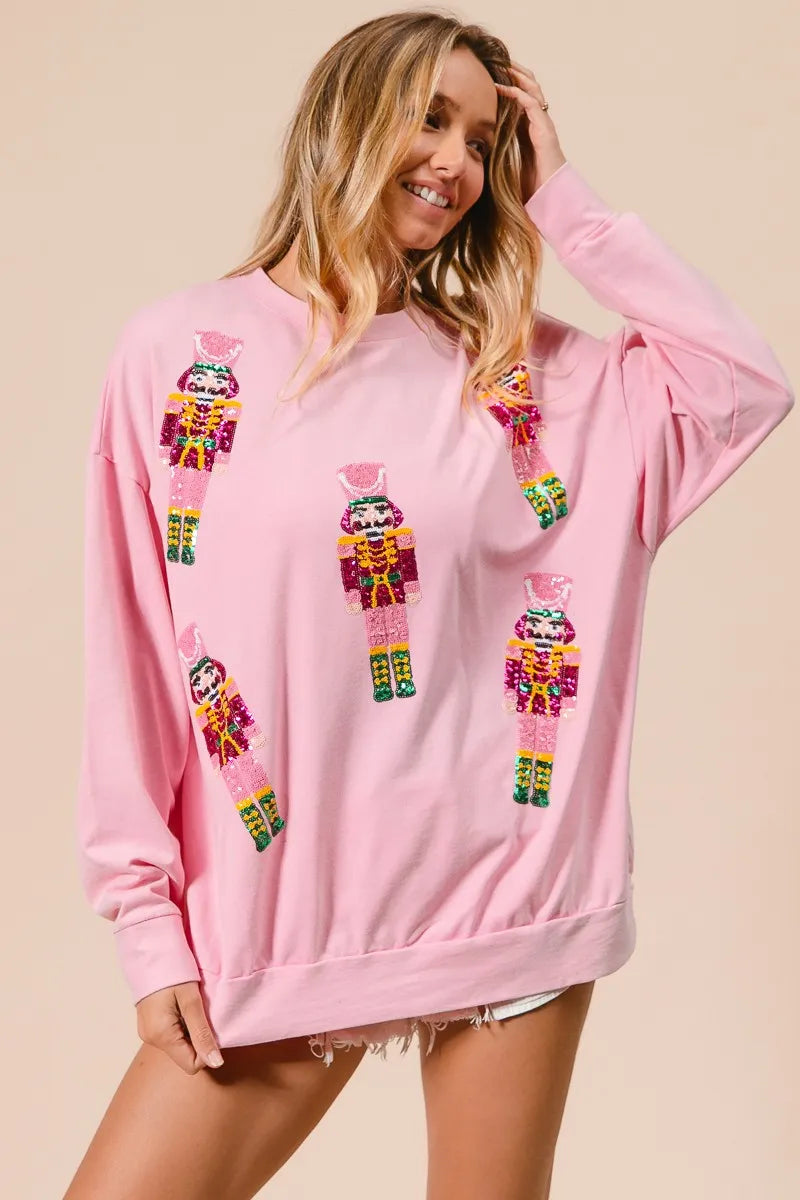 BiBi Sequin Nutcrackers Embroidery Christmas Sweatshirt b6cfe8cfc8b547bdb54a9e78623f9a2a-Max-Origin Trendsi