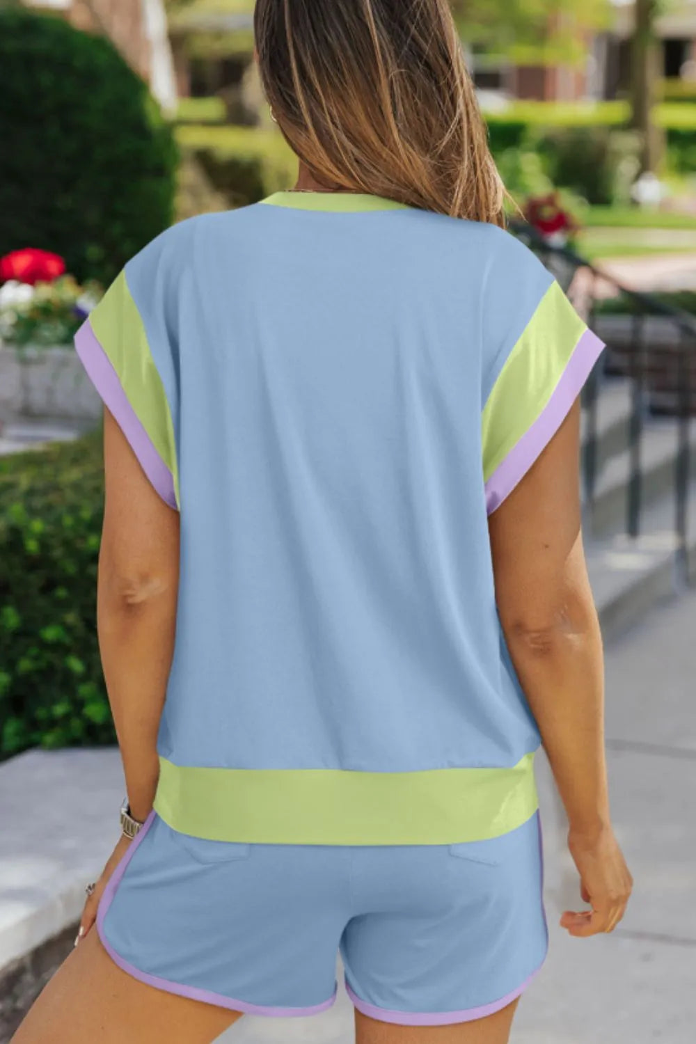 Outfit Set HAPPY EASTER Sequin Round Neck Top and Short Set b702638f-3b83-4fa7-8f34-af3ffb08b6ac-Max-Origin Trendsi