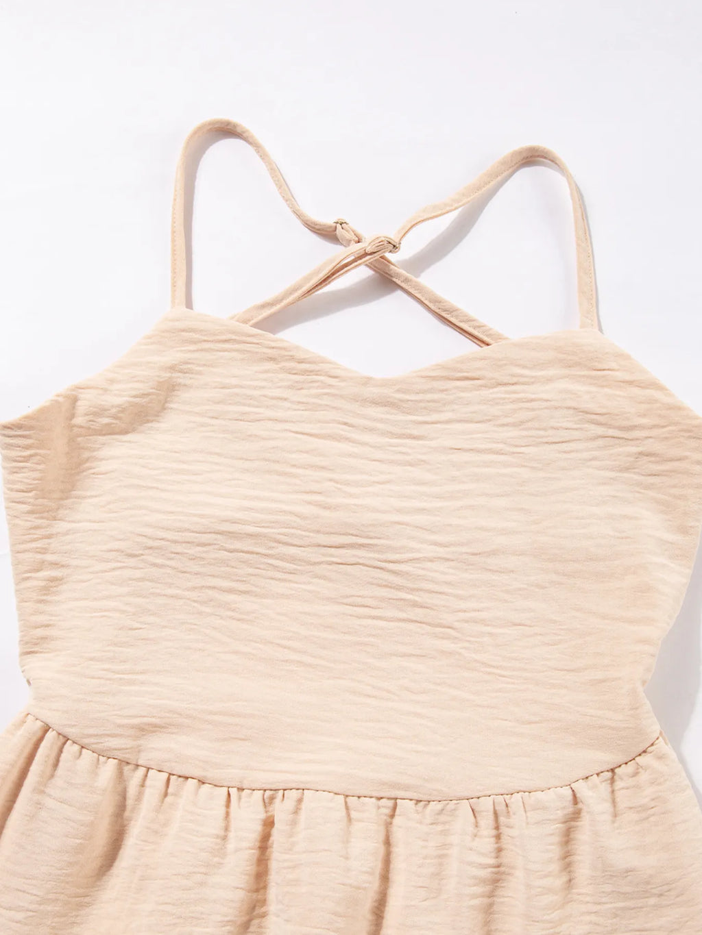 Maxi Dress Beige Crossover Backless Bodice Tiered Smocked b72fb91a31a2402281332f6bc8ecb7b4-Max-Origin Trendsi