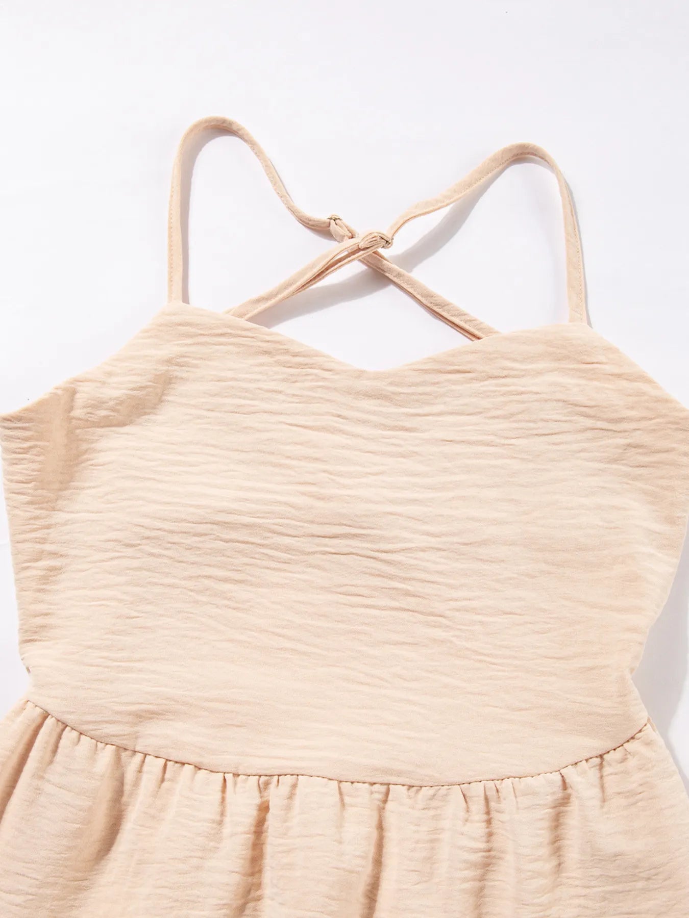 Maxi Dress Beige Crossover Backless Bodice Tiered Smocked b72fb91a31a2402281332f6bc8ecb7b4-Max-Origin Trendsi