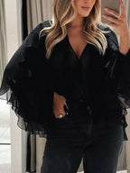 Womens Blouse Ruffled Layered Sheer Long Sleeve Top b7406e13-5d88-4a68-b43b-41e923bd85c2-Max-Origin Trendsi
