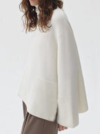 Women Sweater Side Slit Turtleneck Drop Shoulder Long Sleeve Soft Pullover b7487dbe-6e3a-4c10-b20b-1fceebe0f513-Max Trendsi