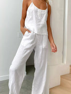 Scoop Neck Camisole and Pants Two-Piece Set