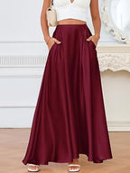 A-Line Maxi Skirt with Convenient Pockets
