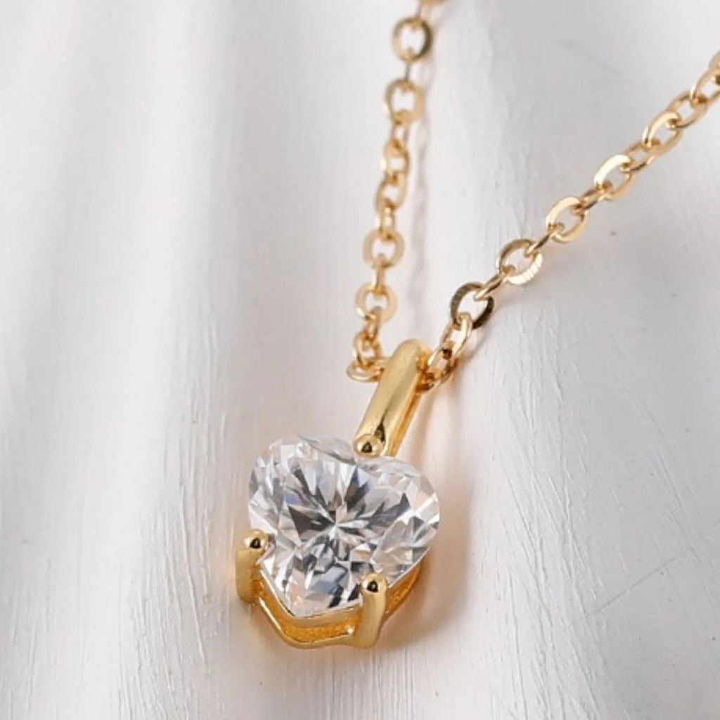18K Gold-Plated Necklace Heart Moissanite Stone Shape Pendant Jewelry b78b2b15-c67f-4197-a291-95e78638d1a4-Max-Origin Trendsi