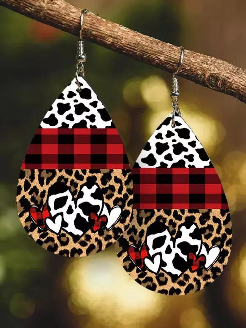 Faux Leather Dangle Earrings Heart Leopard Pattern Women Alloy Fashion Earrings b7db7b5c-0c82-4e2b-a9af-eb1c60f0e411-Max Trendsi