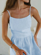 Maxi Cami Dress Cotton Backless Tiered with Ruffled Hem b8707018-6570-4a96-b775-d06f5c34c712-Max-Origin Trendsi