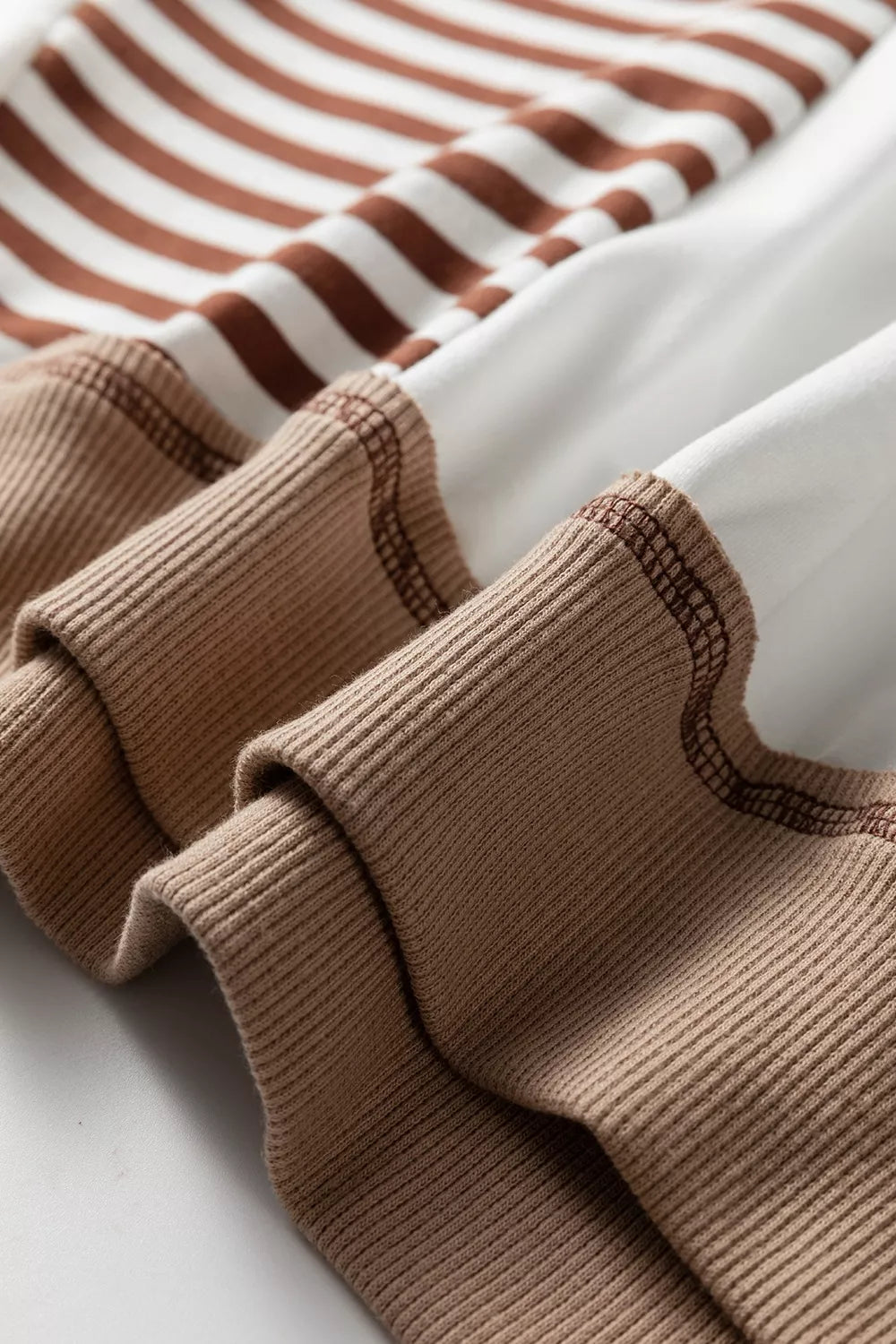 Womens Sweatshirt Stripe Colorblock Patchwork Contrast Stitching Top b896a627-5078-4788-86d1-30ce3676f6d3-Max-Origin Trendsi