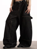 Men's Full Size Pocketed Wide Leg Jeans Plus Size