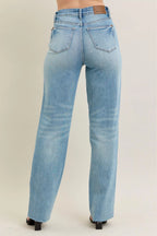 Judy Blue Rigid Magic Star Destroy 90's Straight High Waist Women's Denims b8e4b72e2479474c9dd2431d33a86b9c-Max-Origin Trendsi