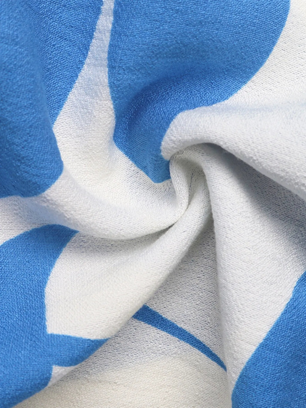 Midi Dress Blue Leaf Print Halter Neck Back Tied Backless Smocked b8f92094-43eb-45d4-ab69-8cc97786e8c3-Max-Origin Trendsi