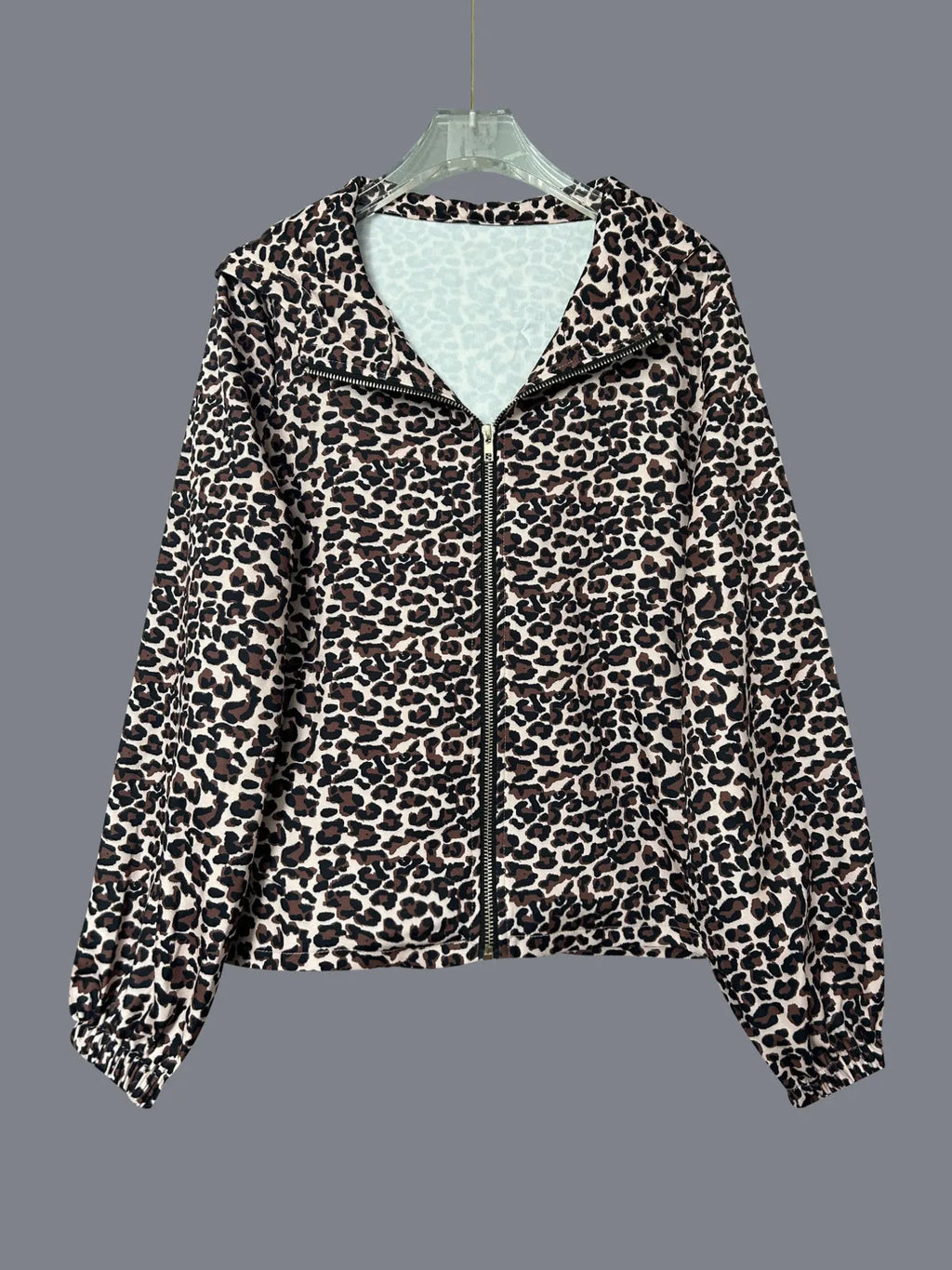 Women's Hoodie Leopard Print Zip-Up Hooded Long Sleeve b9fecda4b6ac47129762d78b7062b31c-Max-Origin Trendsi