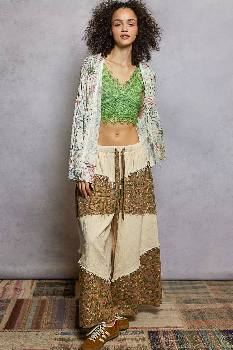 POL Floral Cardigan Womens Ivory Open Front with Center Open Fringe ba1b008d-552b-43eb-b9cf-7704bf9f8ecd-Max-Origin Trendsi