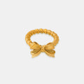 Bow Ring Twisted Titanium Steel 18K gold-plated Jewelry Gold ba820f88-88f3-46ab-b9c9-850d07134521-Max Trendsi