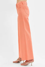 RISEN Wide Leg Jeans Woemn's Coral Tummy Control High Rise Palazzo Denim baa2e78f7924482d878e42583ebda989-Max-Origin Trendsi