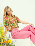 Umgee Jacquard Abstract Print Top