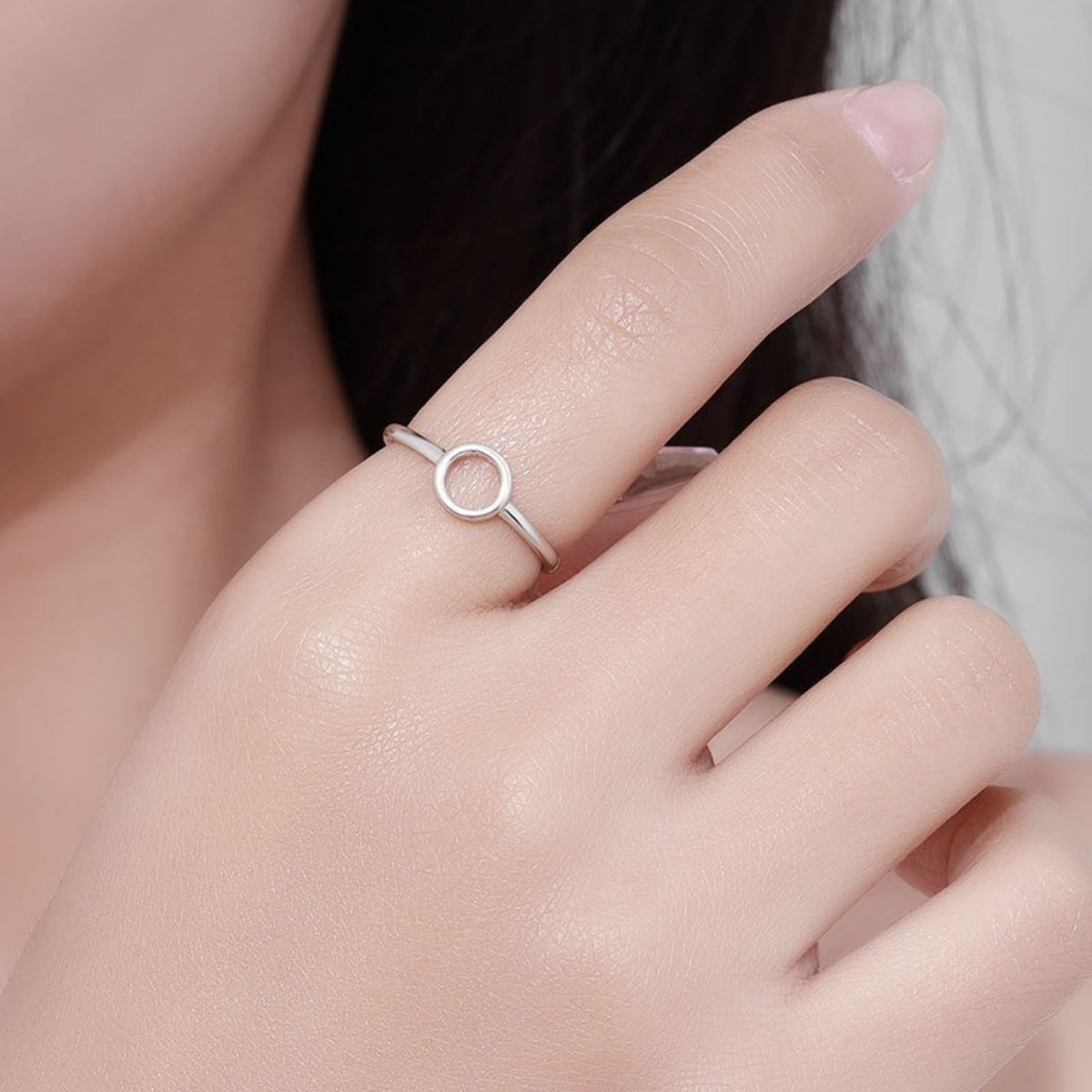 925 Sterling Silver Circle Ring