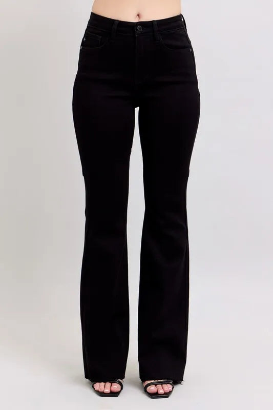 Judy Blue Plus Size High Waist Star Seam Flare Pants