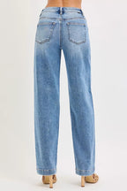 RISEN Womens Jeans Wide Baggy High Rise Medium Wash Blue Denim Pants bbdc9b4e95f54fd1972fb69c1444a95c-Max-Origin Trendsi