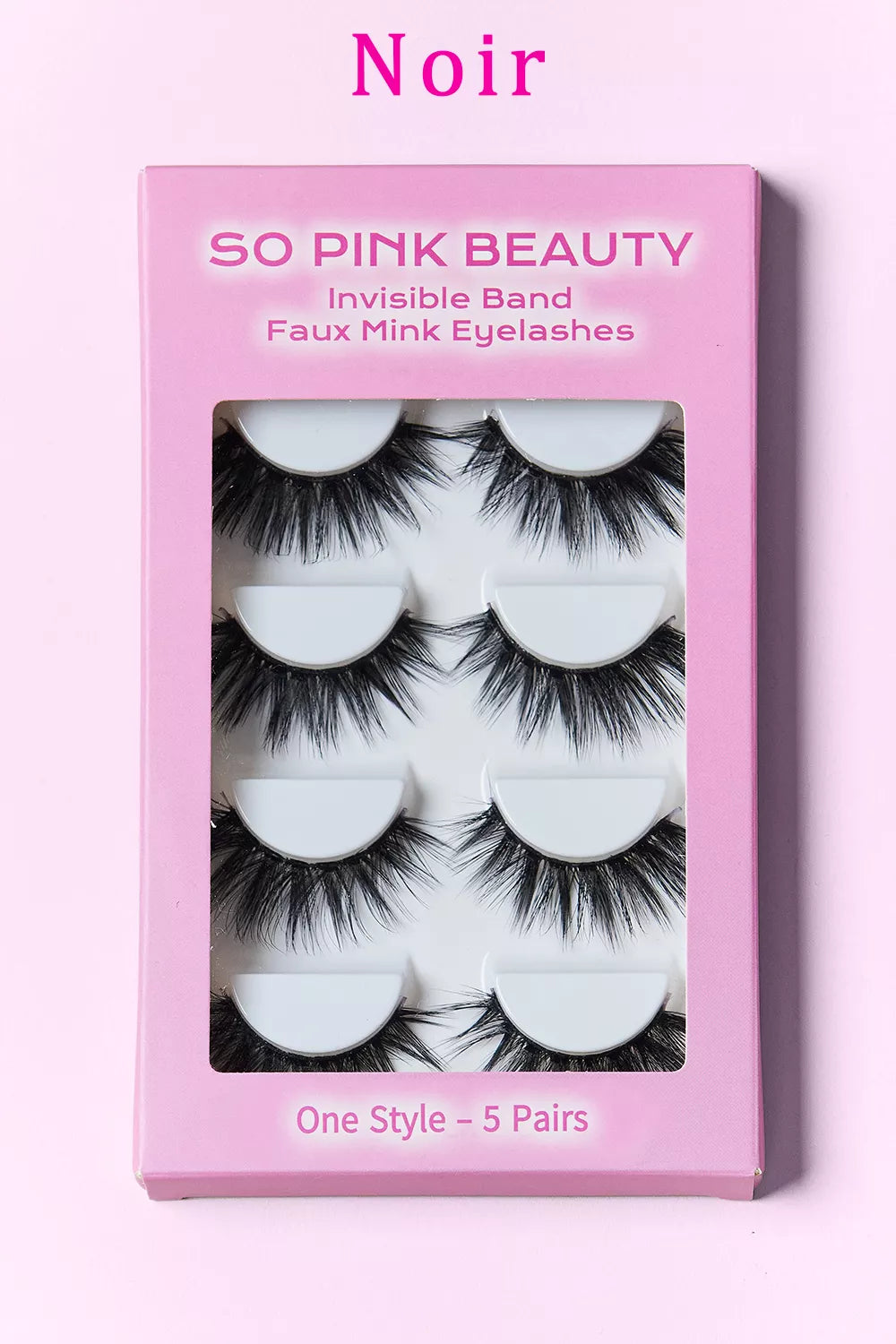 SO PINK BEAUTY Faux Mink Synthetic Eyelashes 5 Pairs Black Mix Effect bc09289b-00af-42a1-97c0-c02f7519a119-Max Trendsi