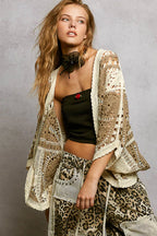 POL Crochet Cardigan Mocha Multi Open Front with Scalloped Edge bc0b5a78-d19b-41c7-85aa-6e14a34f82b3-Max-Origin Trendsi