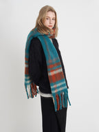 Women Scarf Fringe Plaid Polyester Tasseled Warm Long Fashion Accessories Blue Orange White plaid One Size bc0cfa92-1cc2-4634-8e77-7982cbb5debd-Max Trendsi