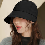Sun Protection Baseball Cap - One Size, Polyester Fiber, Imported
