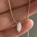 18K Gold-Plated Necklace Mirroy 1 Carat Moissanite Oval Stone 925 Sterling Silver Gold One Size bc2cd01d-7fa2-4e39-8b45-0cbf88e04644-Max-Origin Trendsi
