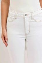 Judy Blue White Cropped Flare Jeans Contrast Stitching Denim Pants bc5b4ec0-85ff-4d5c-81e7-f3a387665bab-Max-Origin Trendsi
