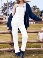 White Denim Overalls Women's Square Neck Wide Strap Full Size Jumpsuit White bc7bff36-ade3-4694-a5e7-2ae61ad22aad-Min Trendsi